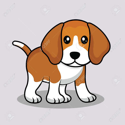Cute Beagle Cartoon Vector,Happy Cartoon Puppy Sitting,.Beagle Puppy.  Royalty Free SVG, Cliparts, Vectors, and Stock Illustration. Image  166107947.