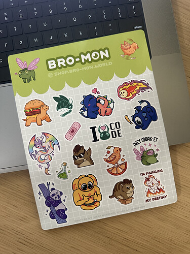 Bro-Mon stickers 2