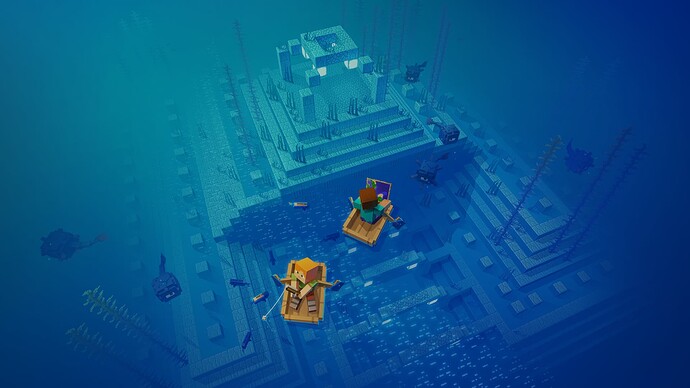 Minecraft Ocean monument bg