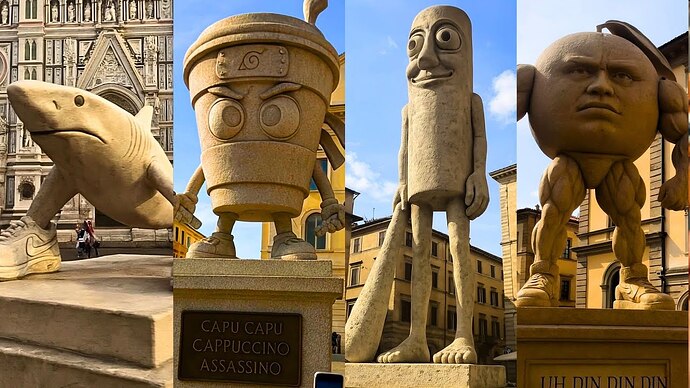 Italian AI Brainrot Animals Statue IN REAL LIFE