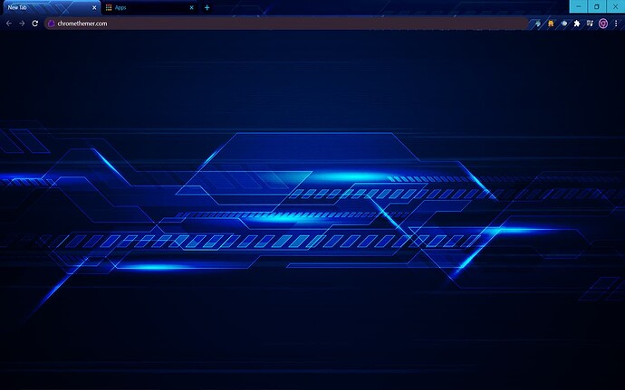 Glitched blue technology