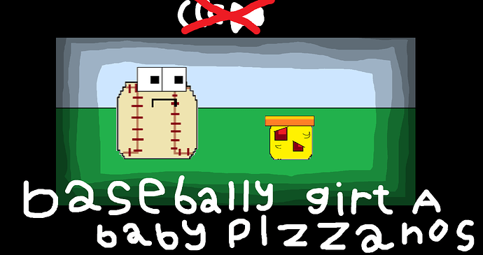 basebally girt a baby plzza hos no sonud