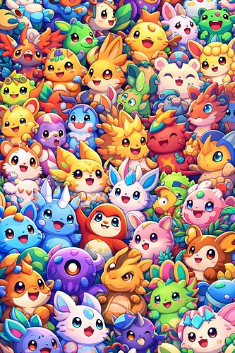A colorful gathering of Bromon creatures