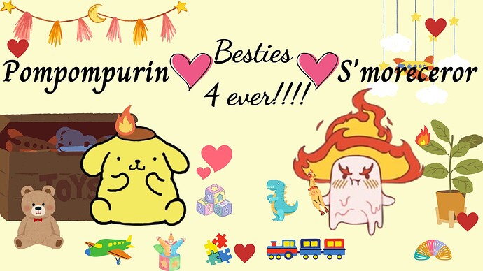 Pompompurin and S'moreceror