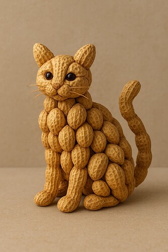 Peanut Cat Sculpture Creation
