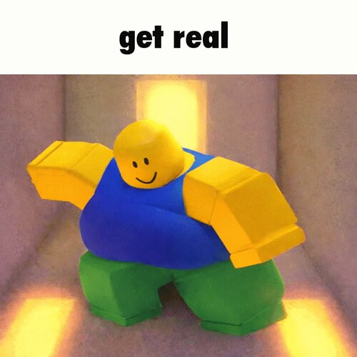 Blocky character in glowing hallway