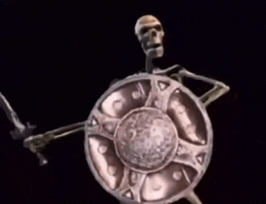 Skeleton Banging Shield GIF - Skeleton Banging shield Rahhh - Discover & Share GIFs